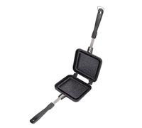 Zerodis Sartén Antiadherente De Doble Cara, Sandwichera Desmontable con 2 Asas De Acero Inoxidable, para Huevos, Pan Tostado, Segura para Estufas De Gas