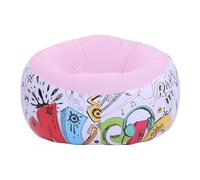 Zerodis Sofás Flocado Sofá Inflable Portátil Tumbona Cómodo Reclinable Silla para Salas de Estar Dormitorios Balcones Sillón Inflable para Acampar de PVC (Pink)