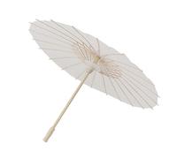 Zerodis Sombrilla de Papel para Niños, bambú y Papel, Paraguas de para Bricolaje, Superficie Blanca en Blanco para Pintar, Cierre Suave y Abierto para Fotografía, Juego de Rol, Decoración de
