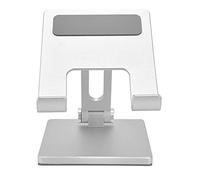 Zerodis Soporte Ajustable para Tableta, Soporte de Escritorio Plegable con Bisagras Dobles, Base Ponderada para Pro, Teléfono, Plateado