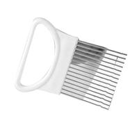 Zerodis Soporte de Corte de Cebolla Aguja de Cebolla de Acero Inoxidable Fácil de Usar para, Frutas, Verduras de Cocina Blanca de Cocina Gadget