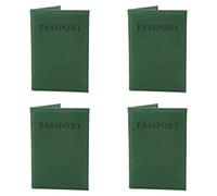 Zerodis Soporte de Pasaporte para Tarjetas, Organizador de Viajes de Cuero PU Impermeable con Regalos para Identificación CDC, Almacenamiento y Organización (Verde Oscuro)