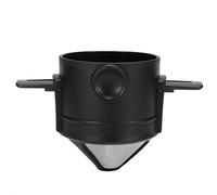 Zerodis Soporte para Gotero de café de Acero Inoxidable con Filtro de café, de Malla de Doble Capa Reutilizable Portátil de 4,7 X 3,0 Pulgadas, Plegable para el Hogar, Viajes, Oficina, Camping