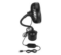 Zerodis Soporte para Taza de Ventilador de Coche, Cuello de Cisne | Tres configuraciones silenciosas de velocidad del aire, cabezal de 360 grados, refrigeración para el pasajero trasero,