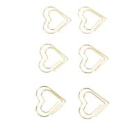 Zerodis Suministros de Oficina Lindos Clips de Papel de Metal para Organización de Documentos con Alambre de Hierro Fuerte para el Hogar, la Escuela, la Oficina Clips de Papel en Forma de Corazón