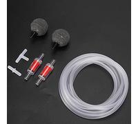 Zerodis Suministros para Acuarios Accesorios para Peces con Válvula Reguladora, Válvula de Retención y Juego de Mangueras de Tres Vías para Peces, Accesorios para Bomba de Aire con Ventosa
