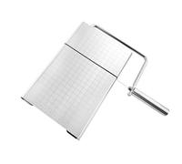 Zerodis Tabla Cortadora de Queso, Rebanadoras de Queso de Acero Inoxidable Rejilla de Medición Precisa Cortador de Mantequilla Multifunción con 5 Cables de Repuesto para Cocinar en la (con escala)