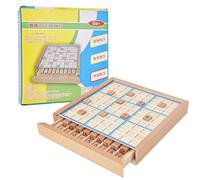 Zerodis Tablero de Juego de Sudoku de Madera, Sudoku ajedrez niños Rompecabezas de números Juguete Entre Padres e Hijos Juguete Educativo lógico Interactivo para niños Adultos