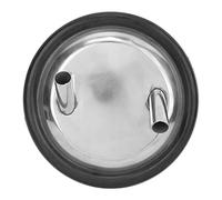 Zerodis Tapa de Cubo de Leche de Acero Inoxidable, 2 Aberturas para Manguera de Leche y Aire con Junta para Ordeñadora Cabra Oveja Vaca