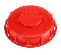 Zerodis Tapa Tanque IBC 163mm, Tapa Cubierta para Depósito de Agua y Líquidos, Accesorio Almacenamiento con Adaptador Plástico Rojo, Repuesto Compatible con Contenedores IBC