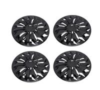 Zerodis Tapacubos para Ruedas, ABS de 15 Pulgadas, Juego de 4, Ajuste Universal para Ruedas de Acero, Fácil Instalación con Clip, Reemplazo Negro para 500 Seat (Black)