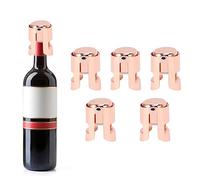 Zerodis Tapones para Botellas de Champán, Selladores de Botellas de Vino Reutilizables de Acero Inoxidable, Paquete de 5, 2,2 X 1,5 Pulgadas, Se Adapta a la Mayoría de de Champán y Vino Espumoso