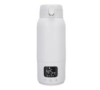 Zerodis Tazas de Acero Inoxidable Recargable Botella Inalámbrica Calentador con Control de Doble Temperatura Carga Rápida para Automóvil de Viaje Al Aire Libre 500 Ml de Calentador de Leche Portátil