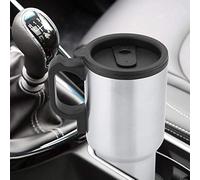 Zerodis Tazas Tazas Taza de Viaje con Aislamiento Al Vacío con Enchufe para Encendedor de Cigarrillos para Café Té Leche Agua Taza Calefactora de Automóvil de Acero Inoxidable de 12V 450mL