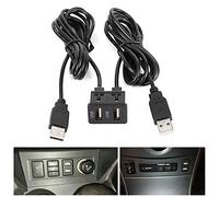 Zerodis Tecnología del Automóvil GPS Seguridad Plástico Montaje Empotrado Cable de Extensión de Montaje en Panel USB 1.5M para Automóvil Camión Barco Motocicleta Tablero Adaptador de Cable