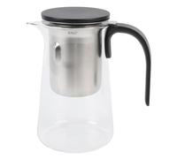 Zerodis Tetera de Vidrio Tetera de Control de Prensa Magnética Premium para té con Floración, Rociador Fundido Resistente a Fugas, Cómodo para Entusiastas