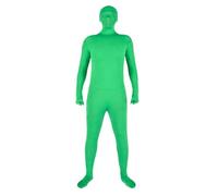 Zerodis Traje Chromakey con Pantalla Verde, Traje Ajustado Elástico de Cuerpo Completo con Cremallera Trasera, Tejido Elástico Adecuado para Fiestas Temáticas, Actos Escénicos, Estudio (180cm)