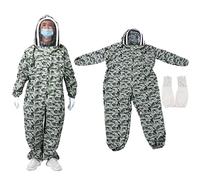 Zerodis Traje de Abeja de una Pieza con Cremalleras Dobles y, Ropa Protectora de Apicultura, Talla XL, Incluye 1 par de XL (#1)