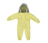 Zerodis Traje de Apicultura para Niños con Velo, Algodón, Amarillo, Manga Larga, Protección Profesional