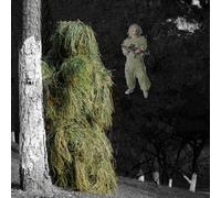 Zerodis Traje Ghillie para Niños, Alambre PP y Tela, Ropa de Camuflaje para Actividades Al Aire, de 5 a 10 Años (1.3-1.5) (.3-.)