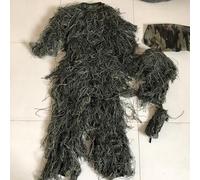 Zerodis Traje Ghillie para Niños, Alambre PP y Tela, Ropa de Camuflaje para Actividades Al Aire, de 5 a 10 Años (1.3-1.5) (.-.3)