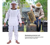 Zerodis Traje Protector de Apicultor Profesional con Chaqueta y Pantalones con Capucha, Ropa de Equipo de Apicultura