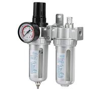 Zerodis Trampa de Compresor de Aire de 1/4 pulg., Regulador de Filtro de Aire Compacto, Liviano, Ajustable, Rango de Presión 0-1 Mpa para Uso Industrial