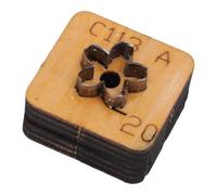 Zerodis Troquel de Corte de Cuero, Molde de Perforación de Metal con Bola de Flores para Artesanía en Cuero, con Madera Maciza y Acero Al Carbono, para Llaveros de Bricolaje, Bolsos, (20MM)