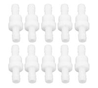 Zerodis Válvula de Retención para Bomba de Aire de Acuario, Material PE, Evita el Reflujo, Adecuada para Peceras e Industrias Químicas, Juego de 10 Piezas (10 mm blanco)