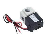 Zerodis Válvula Solenoide Neumática G1/4, 2 Posiciones 3 Vías, Aleación