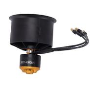 Zerodis Ventilador con Conducto EDF de 50 Mm y 12 Aspas, Motor Outrunner sin Escobillas de 4300 KV con Anillo Guía Desmontable, Construcción de Cobre de Aluminio y Plástico, para Proyectos RC de