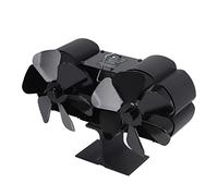Zerodis Ventilador de Estufa por Calor, Ventilador para Chimenea de 6 Aspas de Aluminio, for Estufa de Leña Quemador de Pellets y Troncos