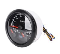 Zerodis Versátil 3 en 1 Tacómetro de Mar Medidor de Velocidad de Voltaje de 8-16 V para Recolección de tractores. (BLACK)