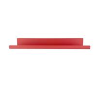ZeroInox Zoi Slash Estantería de pared de acero pintado - Diseño moderno con soporte - Made in Italy - Talla S/Talla L (rojo ladrillo, L 50 x P12 x H6))