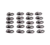 Zerone 20 piezas Ganchos para cordones con remaches Ganchos para botas de aleación de metal Hebillas de seguridad Plata para reparación Escalada Zapatos de senderismo Trabajo Botas de