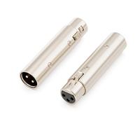 Zerone 2Pcs 3 pin XLR macho a hembra socket conector Audio micrófono micrófono extensión adaptador género conversión acoplador