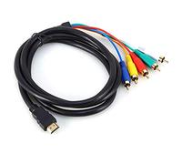 Zerone 5 pies / 1,5 m de HDMI a Cable, HD 1080P HDMI macho a 3 AV Audio Cable convertidor de cable Adaptador de cable