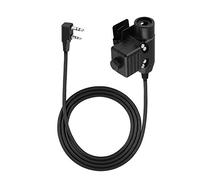 Zerone Adaptador de Cable de 2 Pines para intercomunicador Auricular Walkie Talkie Outdoors Adaptador de Cable PTT para Auricular Z-Tactical