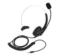 Zerone Auriculares para Centro de Llamadas H300, Auriculares con micrófono con cancelación de Ruido y Control de 3,5mm con 4 Conexiones para teléfonos y Juegos de PC