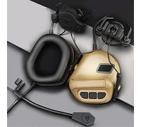 Zerone Auriculares tácticos de Chip de Quinta generación, Impermeables y efectivamente insonorizados, micrófono extraíble Auriculares tácticos de reducción de Ruido para Juegos de Combate CS (marrón)