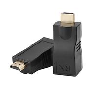 Zerone Cable de extensión de red RJ45 a HDMI 1.4, 30 m a Ethernet LAN 5e / 6 Cat. Compatible con el convertidor RJ45 HDMI Cat 3D 4K para HDTV HDPC STB (1 par)