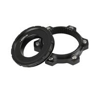 Zerone Centro de bloqueo de buje de bicicleta de montaña, adaptador de disco de freno de 6 agujeros para accesorios de bicicleta, aleación de aluminio, resistente al desgaste y duradero