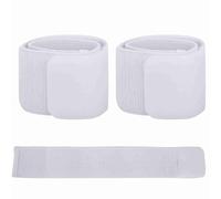 Zerone Cinta de protección Deportiva, espinillera Deportiva Fijación de Cinta de Vendaje Fija Espinillera Accesorio de Correa Deportiva elástica Ajustable(Blanco)