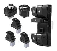 Zerone Juego de 6 Interruptores Elevalunas Eléctricos Compatible con VW Passat B6 CC Golf Jetta MK5 MK6 Kit de Ventana Coche