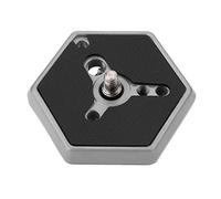 Zerone Placa de liberación rápida, universal hexagonal de liberación rápida, reemplazo 3049 tornillo de 1/4 pulgadas para accesorios de estudio fotográfico Manfrotto 030-14 RC0 3063