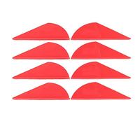 Zerone Pluma de la Flecha del Tiro al 36pcs Flecha de Tiro al Fletches Plumas Fletching de Goma Accesorio de Bricolaje para Compuesto[Rojo]