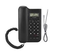 Zerone Teléfono Fijo, KX-T076 Teléfono de Pared con Cable e identificador de Llamadas para el hogar y la Oficina [Negro]