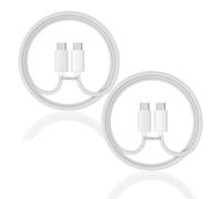 ZeroneTeck Cable USB C a USB C de 40 Gbps/8 K/240 W, 1 m, 2 unidades, color blanco