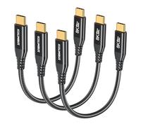 ZeroneTeck Cable USB C de 40 Gbps de 1 pie, paquete de 3
