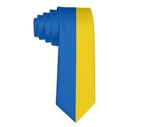zerosevenee Corbata clásica para hombre, corbatas para el cuello, corbatas para fiesta de niño, Bandera ucraniana de Ucrania (2), Taille unique